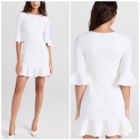 Black Halo Women’s Brooklyn Flutter Sleeve Mini Dress Size 4 NWT - Picture 1 of 10